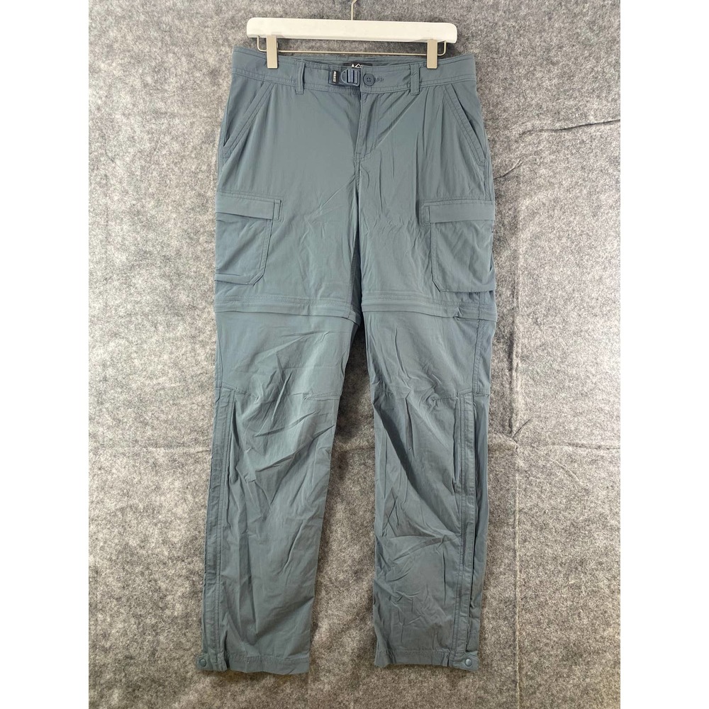 REI Co-op Convertible Pants 10 Teal Sahara Hiking Shorts Cargo Athletic